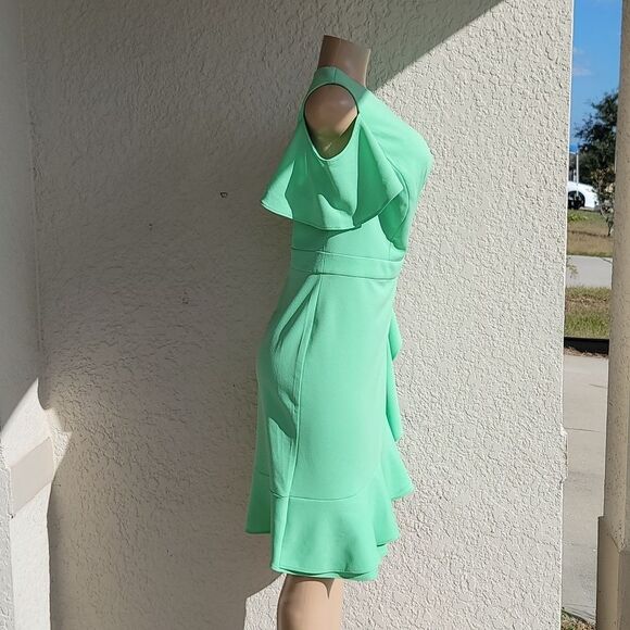 BRAND NEW LONDON TIMES  COLD SHOULDER FLOUNCE  GUEST DATE NIGHT OCCASION DRESS - Picture 4 of 12